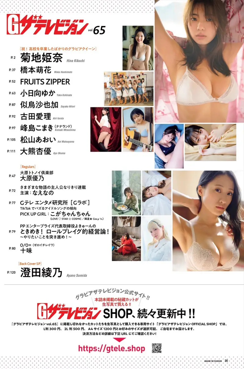 グラビアザテレビジョン Vol.65 菊地姫奈 橋本萌花 大原優乃 info