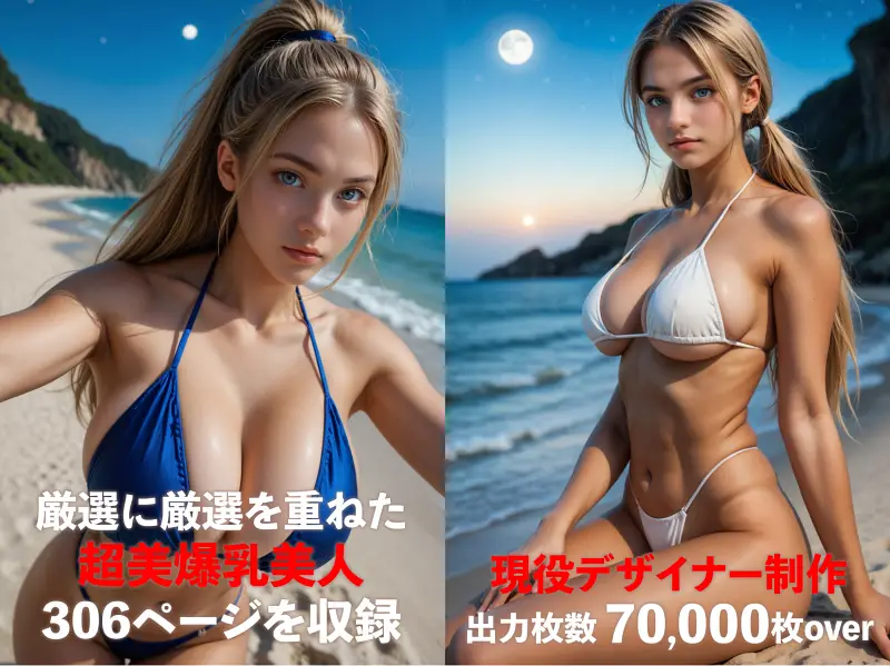金髪巨乳彼女とのナイトビーチ【BigTitsClub】【vol.067】画像03