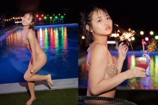 すみぽん(高倉 菫)「すみぽんとナイトプールデートしよ?」/推し撮(週刊SPA!2024年10月1日・8日合併号)